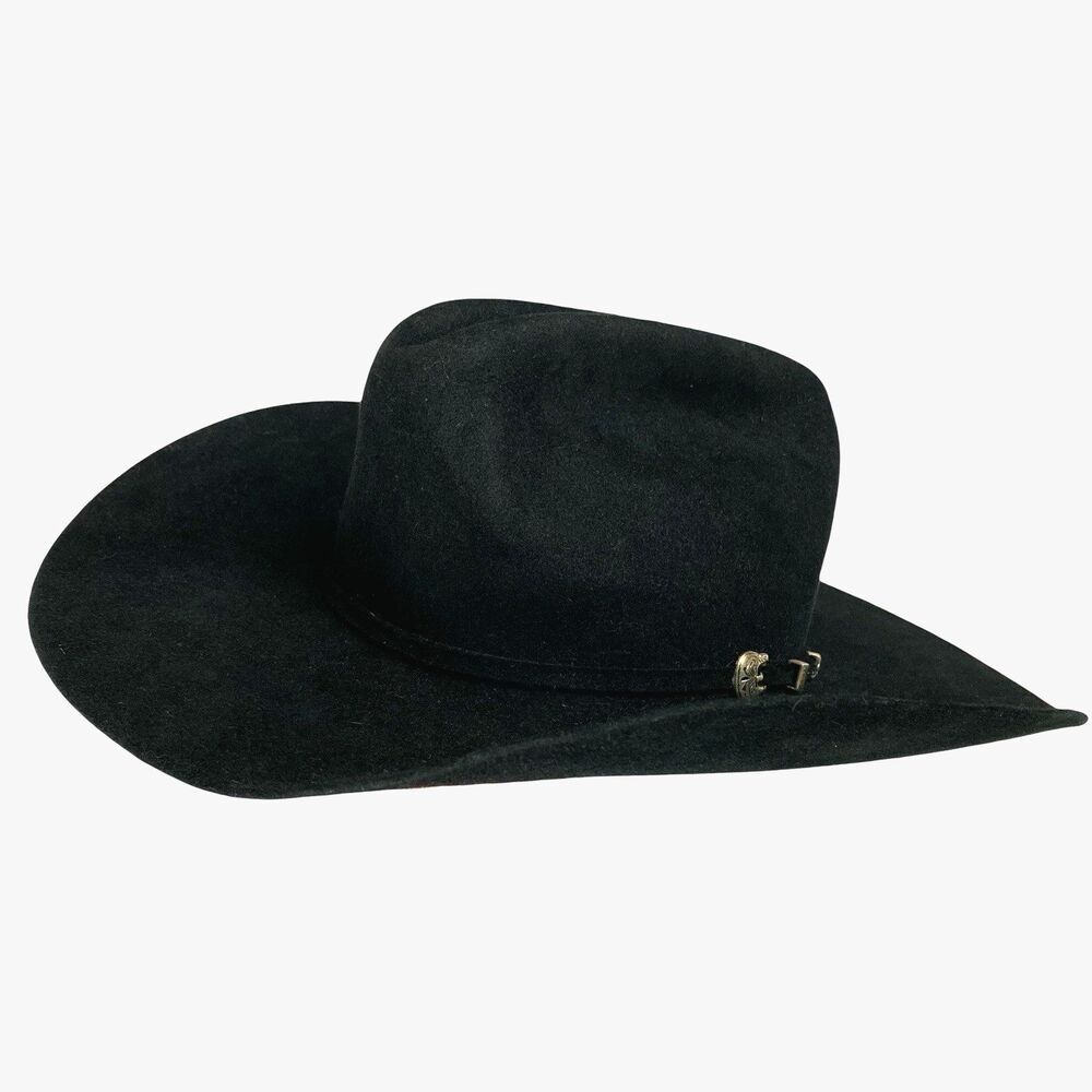 Resistol Ty Murray Collection 5X Beaver Felt Cowboy Hat Black 6 3/4 L USA Rodeo